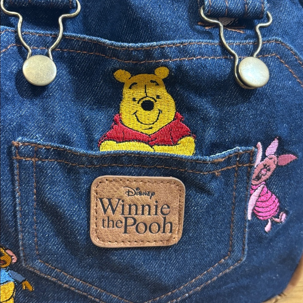 Disney Winnie The Pooh Denim Overall Mini Backpack - Picture 3 of 15